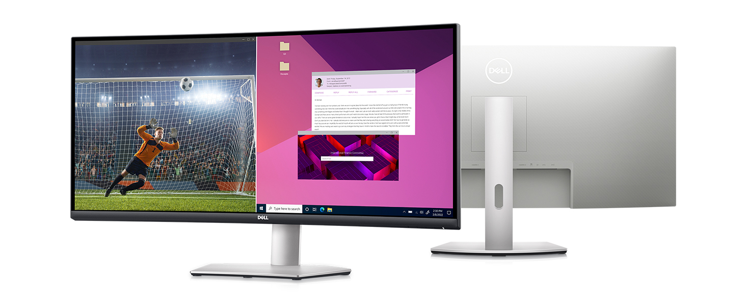 Dell S3423DWC USB-C 34 Zoll WQHD 21:9 1800R Curved Monitor, 100Hz